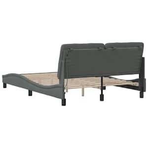 Rám postele s LED bez matrace Tmavě šedá 120x200 cm Látka - obrázek 8