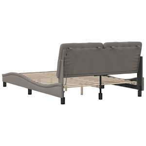Rám postele s LED bez matrace Taupe 120x200 cm Látka - obrázek 9
