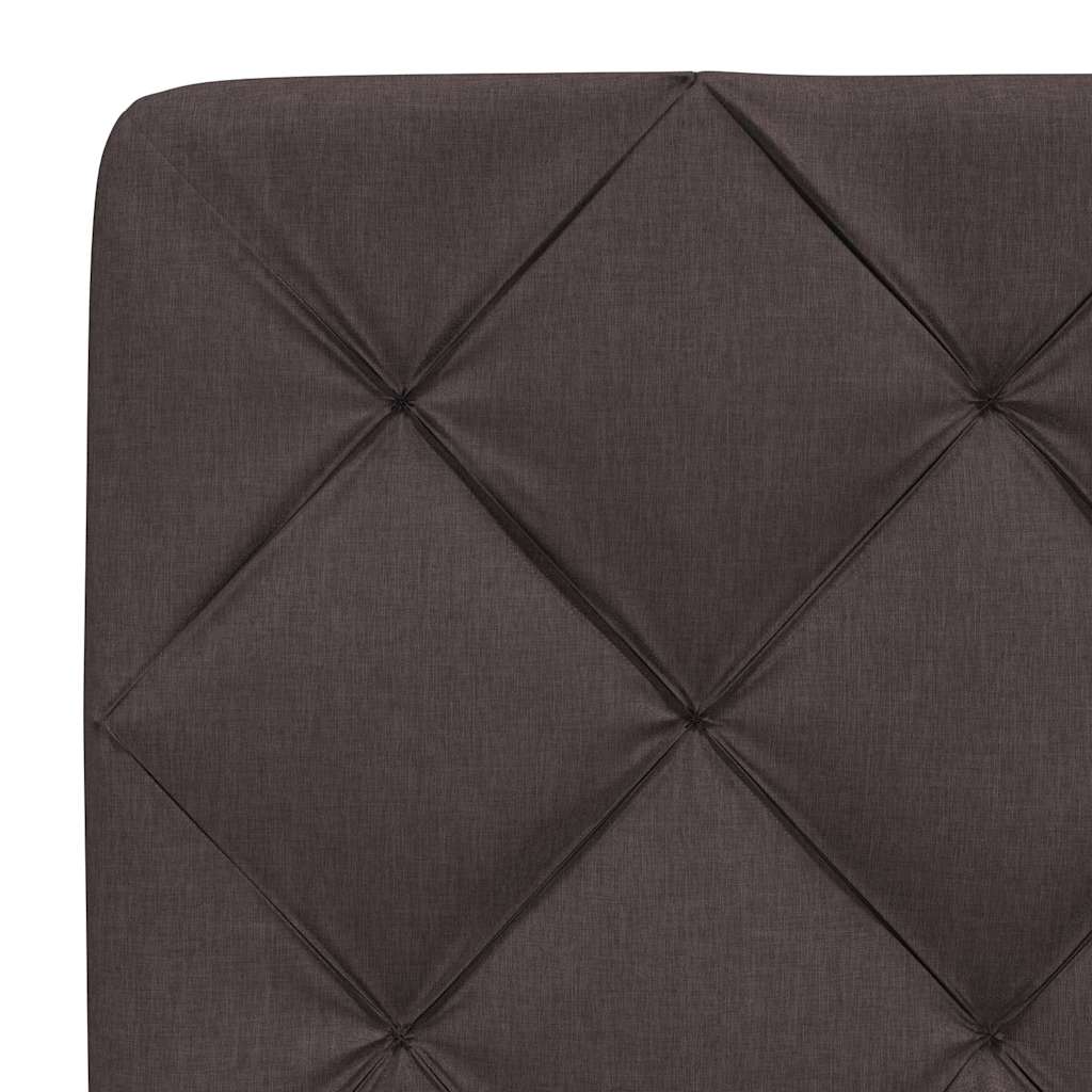 Rám postele s LED bez matrace Tmavě hnědá 140x190 cm Látka - obrázek 12