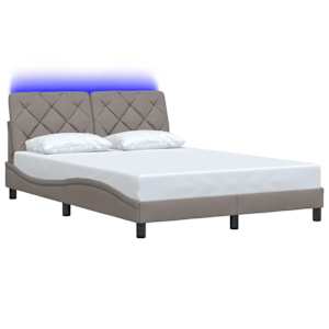 Rám postele s LED bez matrace Taupe 140x190 cm Látka - obrázek 3
