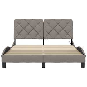 Rám postele s LED bez matrace Taupe 140x190 cm Látka - obrázek 5