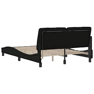 Rám postele s LED bez matrace černý 140x200 cm Látka - obrázek 10