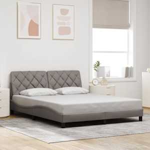 Rám postele s LED bez matrace Taupe 160x200 cm Látka - obrázek 4