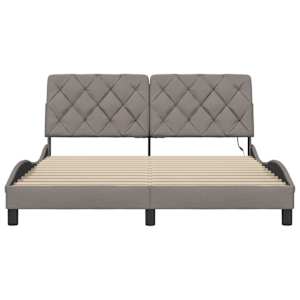 Rám postele s LED bez matrace Taupe 160x200 cm Látka - obrázek 6