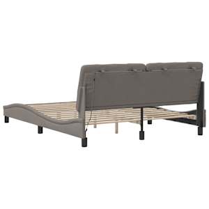 Rám postele s LED bez matrace Taupe 160x200 cm Látka - obrázek 10