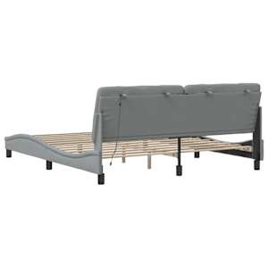 Rám postele s LED bez matrace Světle šedá 180x200 cm Látka - obrázek 10