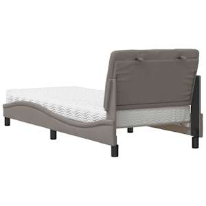 Postel s matrací taupe 80 x 200 cm textil - obrázek 7