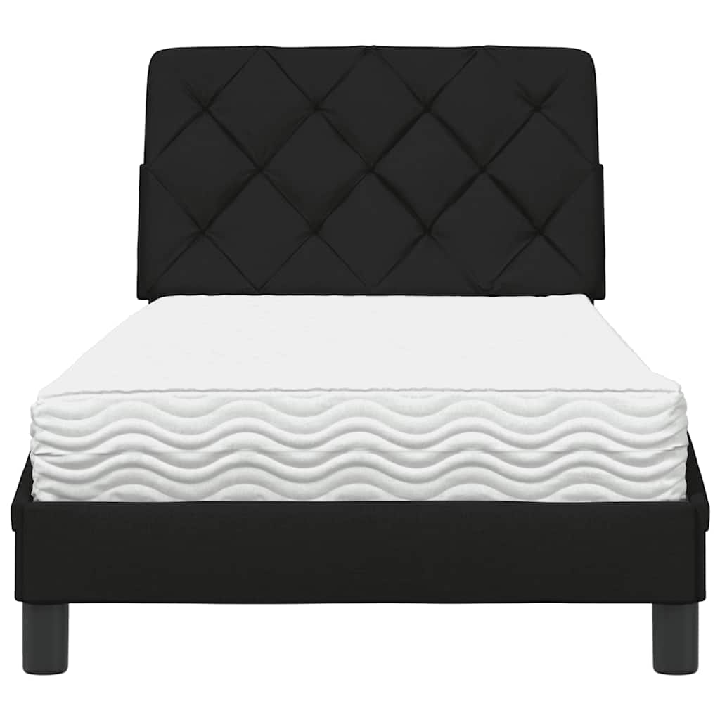 vidaXL Bed met matras stof zwart 90x190 cm, foto 4