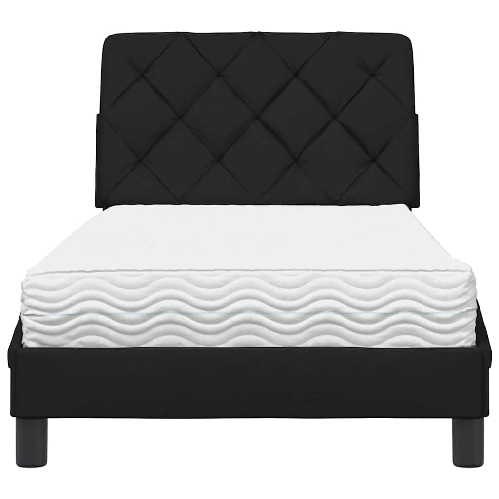 vidaXL Bed met matras stof zwart 90x200 cm, foto 4