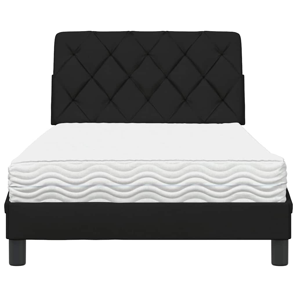 vidaXL Bed met matras stof zwart 100x200 cm, foto 4