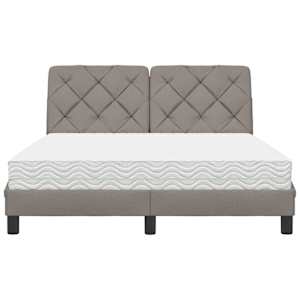 Postel s matrací taupe 120 x 200 cm textil - obrázek 5