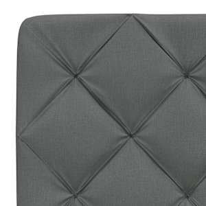 Postel s matrací tmavě šedá 140 x 190 cm textil - obrázek 11