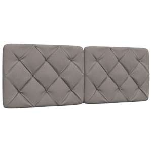 Postel s matrací taupe 140 x 190 cm textil - obrázek 9