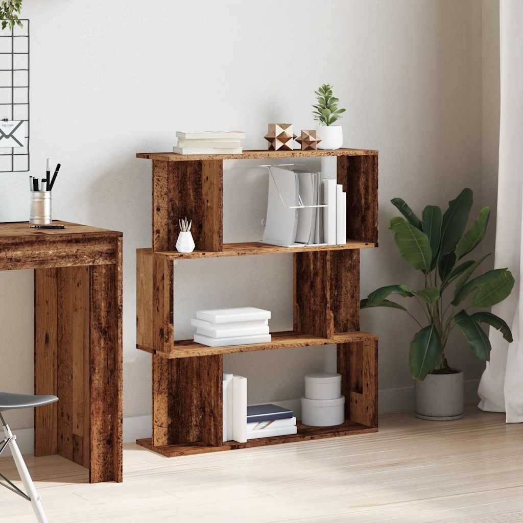 vidaXL Boekenkast 80x24x96 cm bewerkt hout oud houtkleurig afbeelding