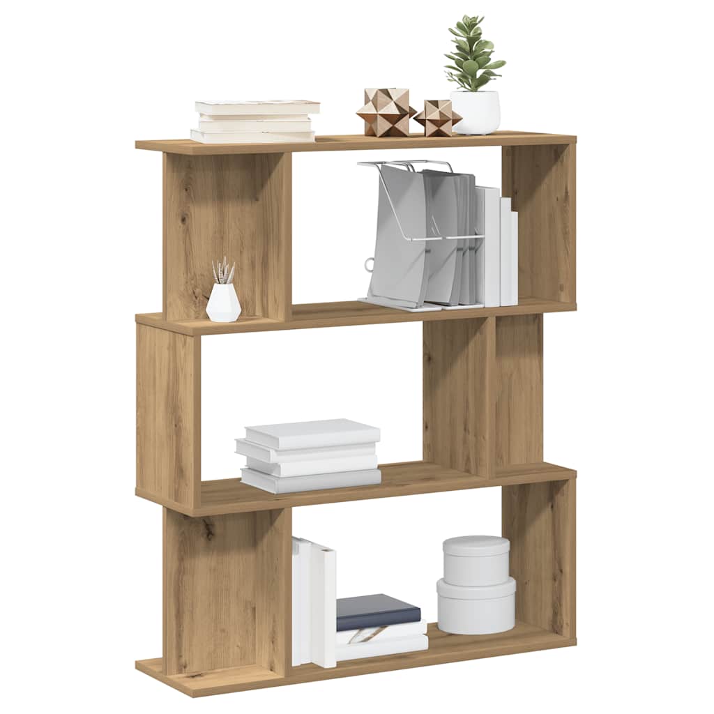 vidaXL Knižnica Dub Artisan 80x24x96 cm Drevo