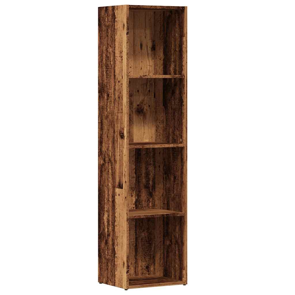 vidaXL knižnica Old Wood 36x30x143 cm Engineered Wood