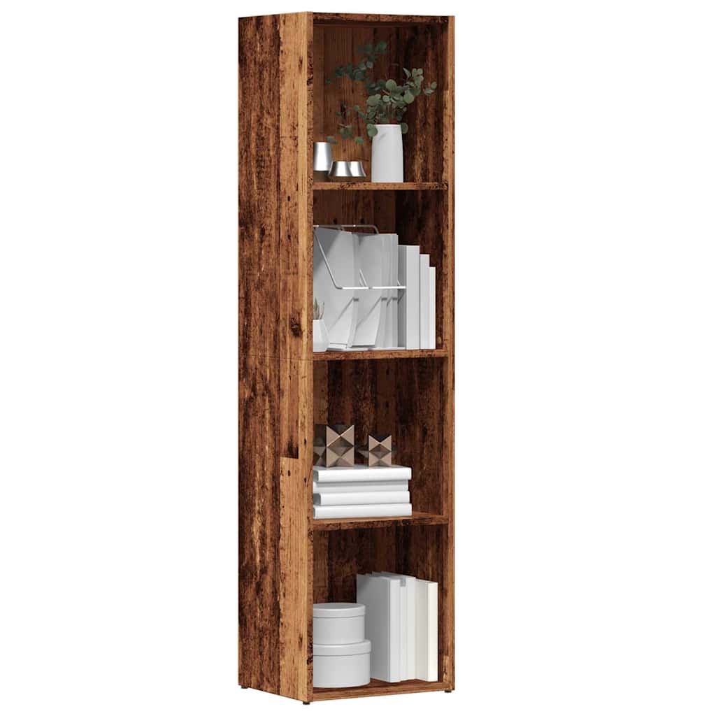 vidaXL Bücherregal Altholz-Optik 36×30×143 cm Holzwerkstoff