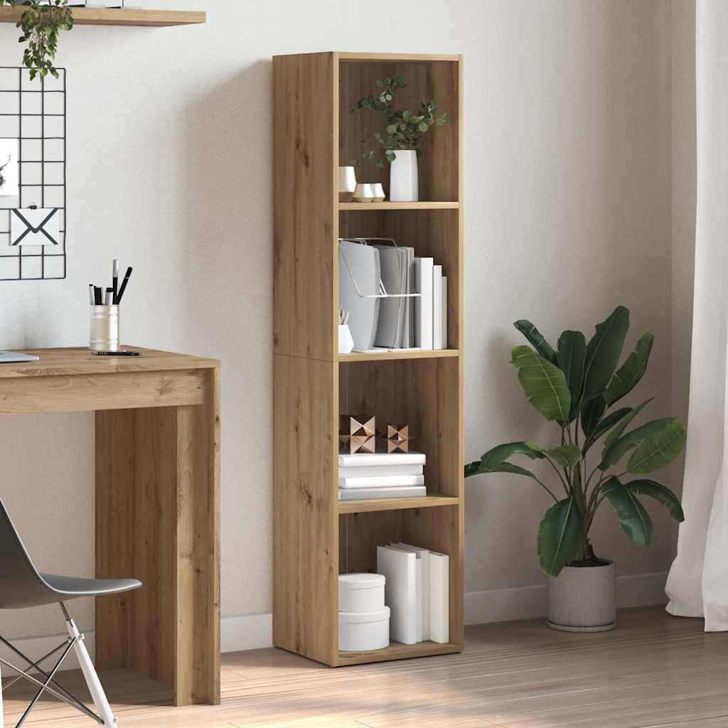 vidaXL bogskab 36x30x143 cm konstrueret træ kunsteg