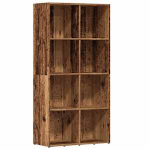 vidaXL raamatukapp Vana puit 66x30x130 cm Engineered Wood