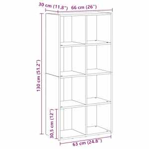 Knihovna dub artisan 66x30x130 cm kompozitní dřevo - obrázek 11