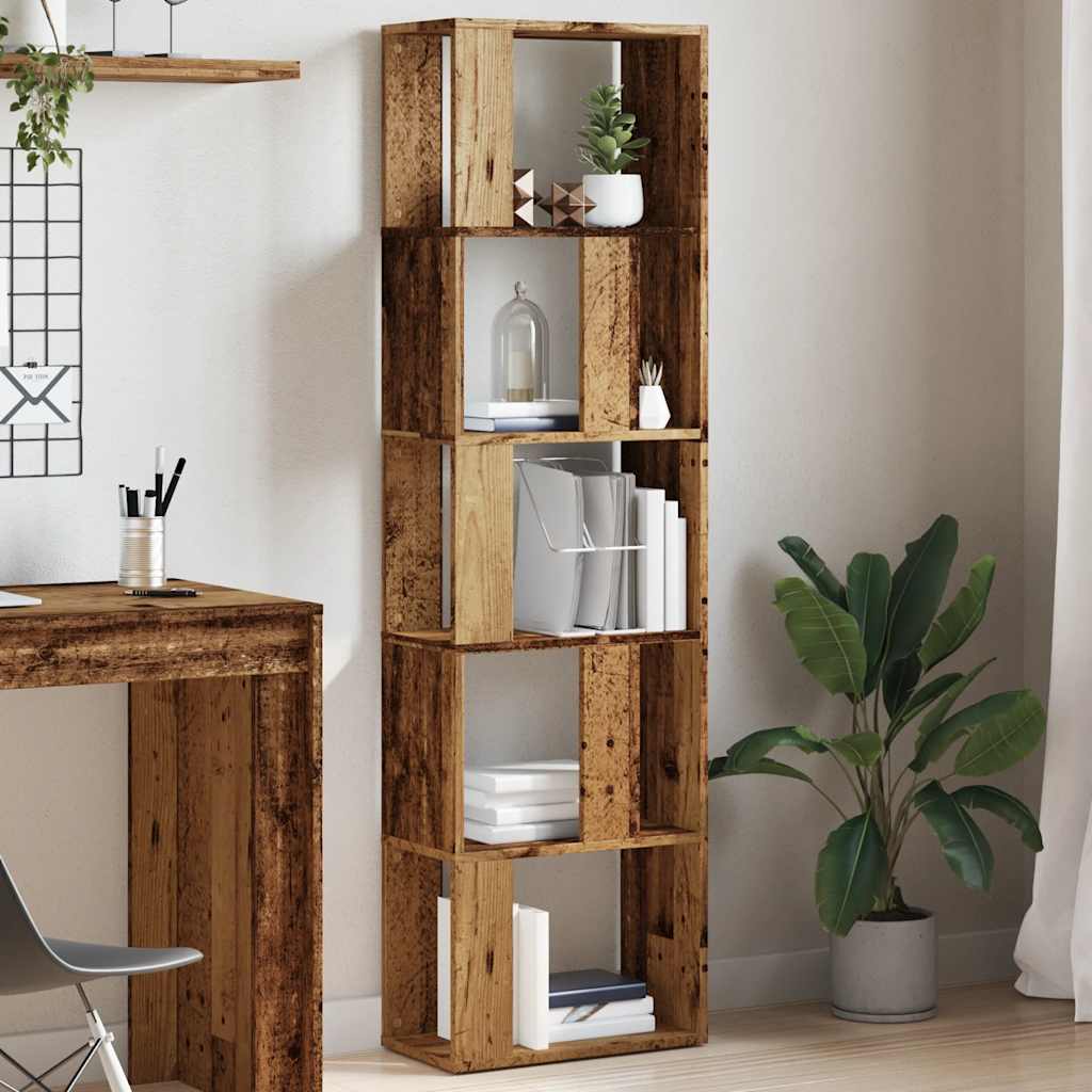 vidaXL Boekenkast 45x24x159 cm bewerkt hout oud houtkleurig afbeelding