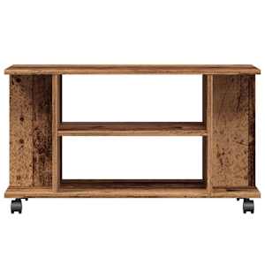 TV stolek na kolečkách old wood 80x40x45 cm kompozitní dřevo - obrázek 4