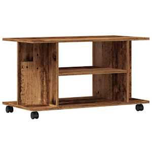 TV stolek na kolečkách old wood 80x40x45 cm kompozitní dřevo - obrázek 6