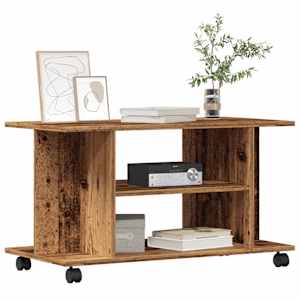 TV omarica s kolesci starinski les 80x40x45 cm inženirski les