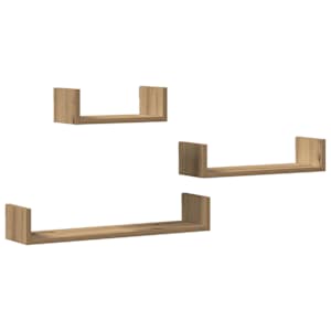 vidaXL Seinariiulid 3 tk Artisan Oak Engineered Wood