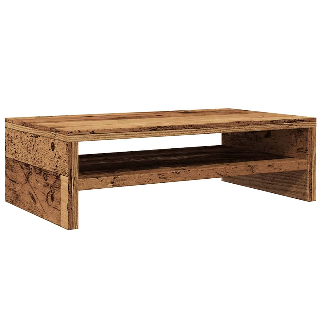 vidaXL Stojan na monitor Old Wood 42x24x13 cm Engineered Wood