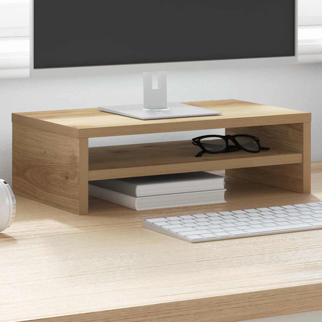vidaXL Stojan na monitor Artisan Oak 42x24x13 cm Engineered Wood