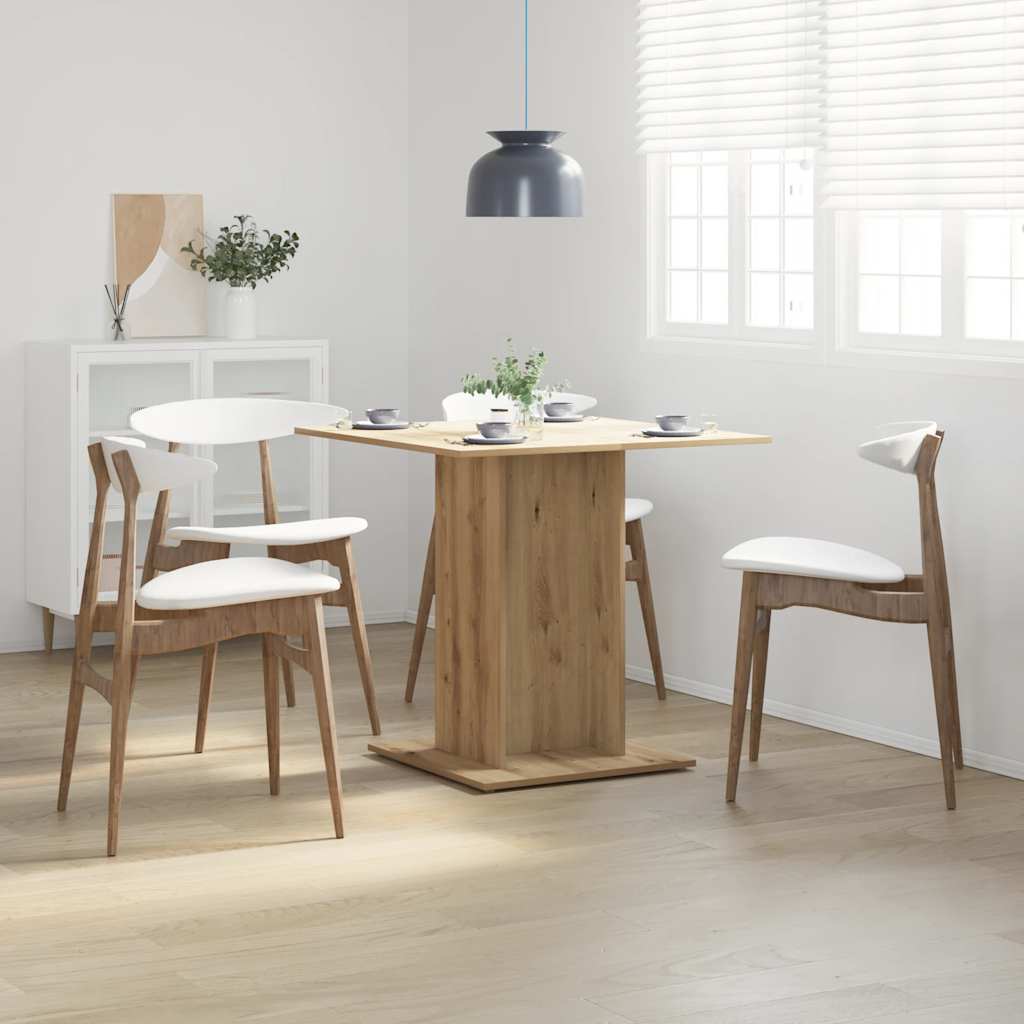 vidaXL Esstisch Artisan-Eiche 80x80x75 cm Holzwerkstoff