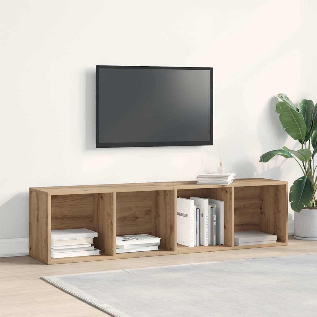 vidaXL Boekenkast/tv-meubel 36x30x143cm bewerkt hout oud houtkleurig afbeelding
