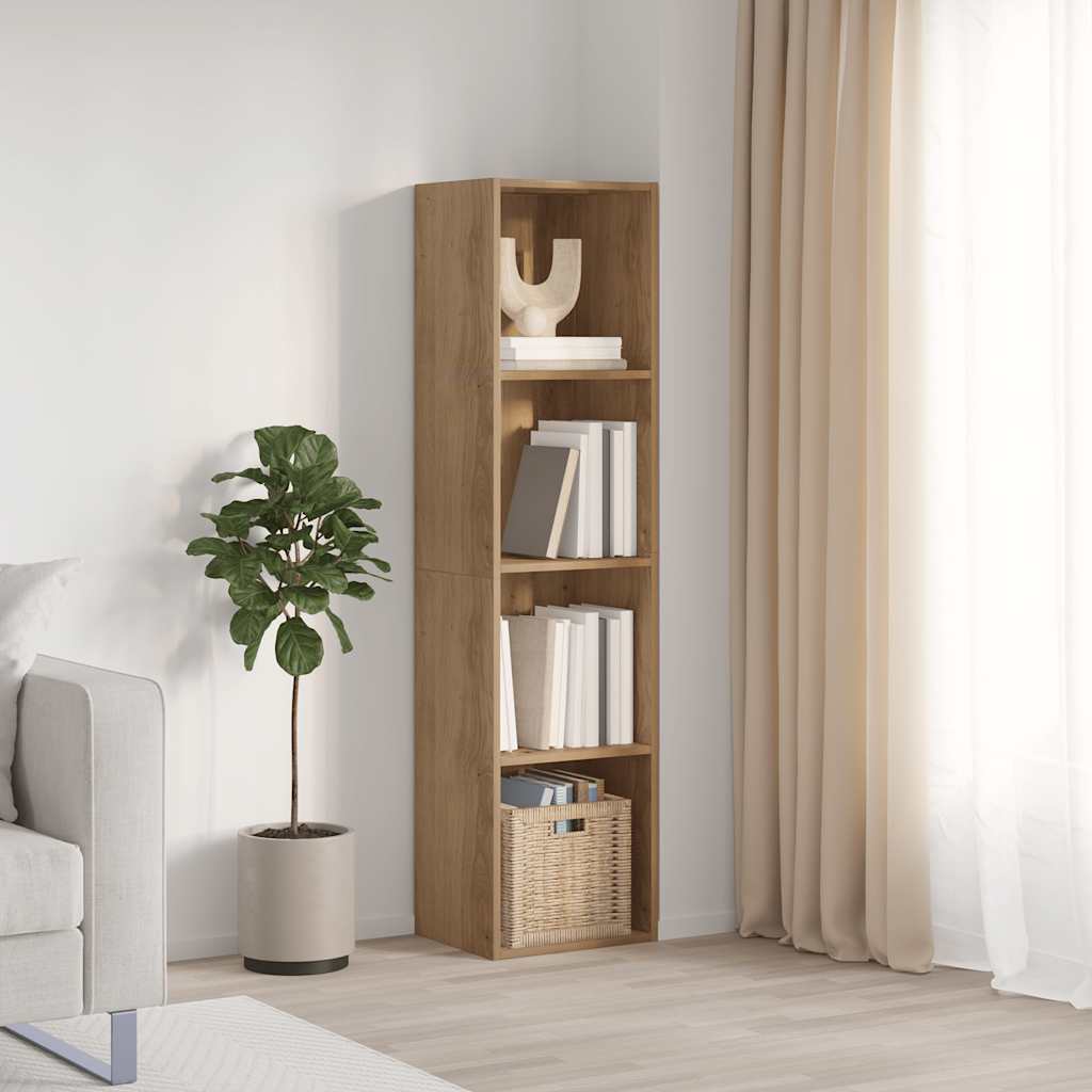 vidaXL Bücherregal/TV-Schrank Artisan-Eiche 36x30x143 cm Holzwerkstoff