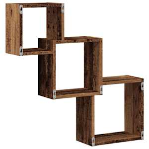 Nástěnné police kostka old wood 68x15x68 cm kompozitní dřevo - obrázek 6