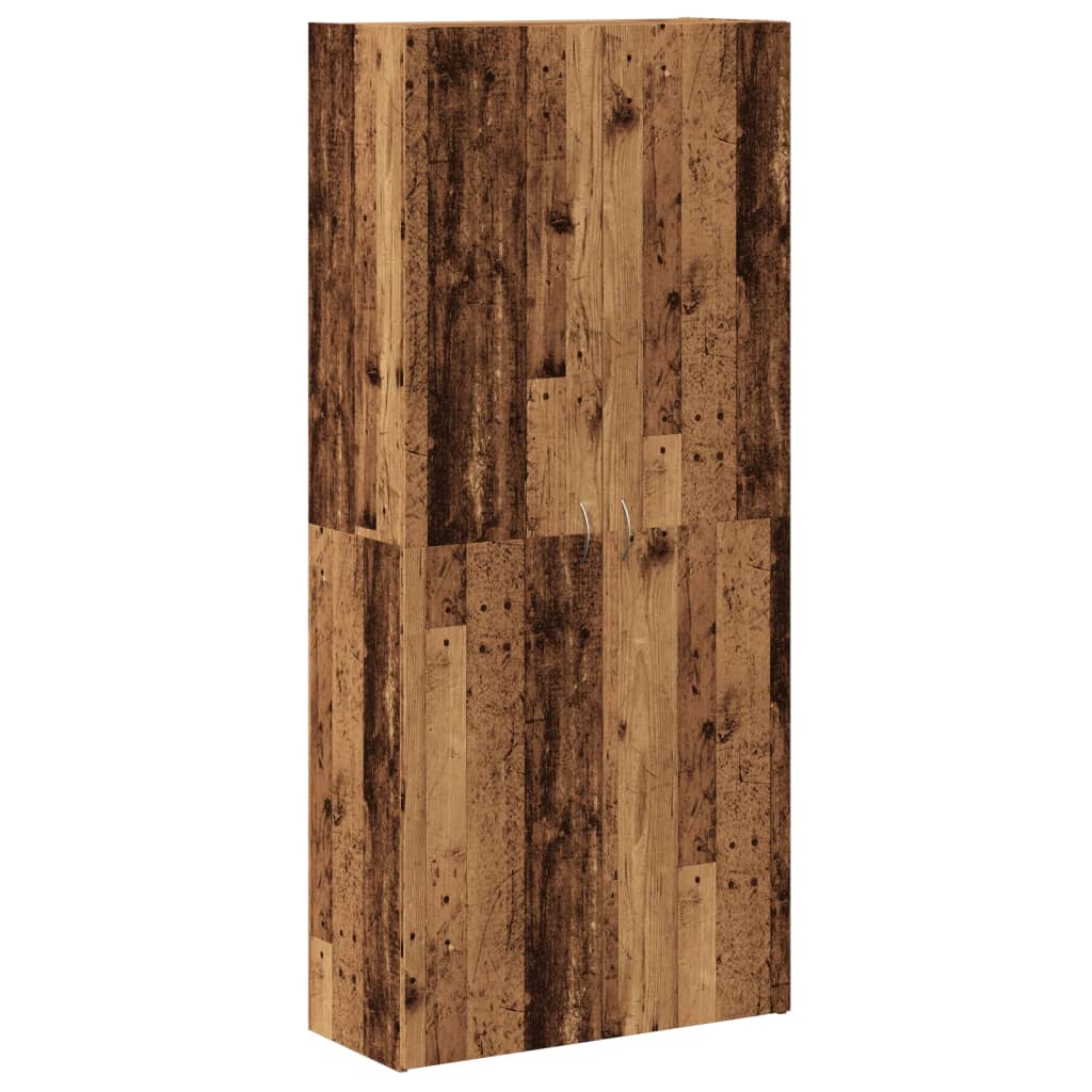 vidaXL Botník old wood 80 x 35,5 x 180 cm kompozitní dřevo