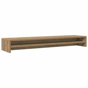 vidaXL monitorialus, k&auml;sit&ouml;&ouml;na valminud tamm, 100 x 24 x 13 cm, t&ouml;&ouml;deldud puit