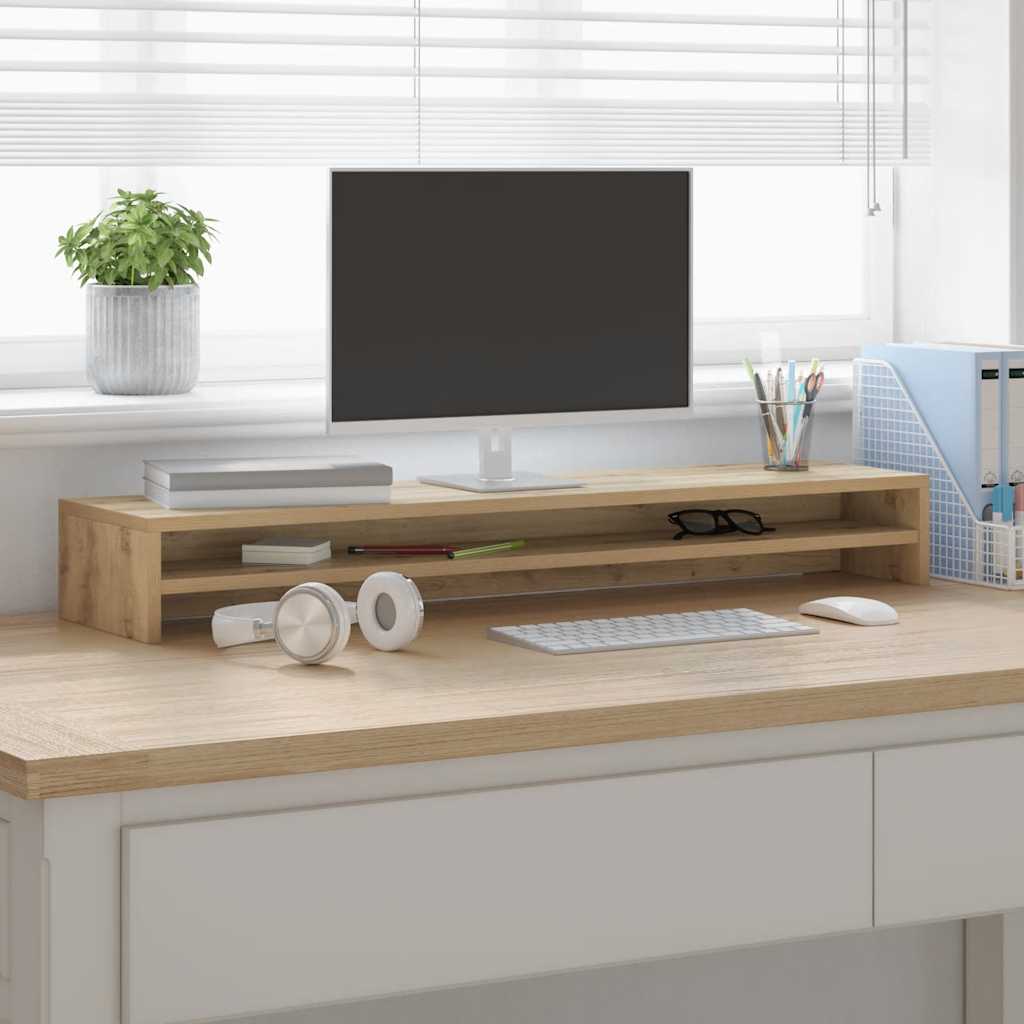 vidaXL Stojan na monitor farba dubu artisan 100x24x13 cm drevotrieska