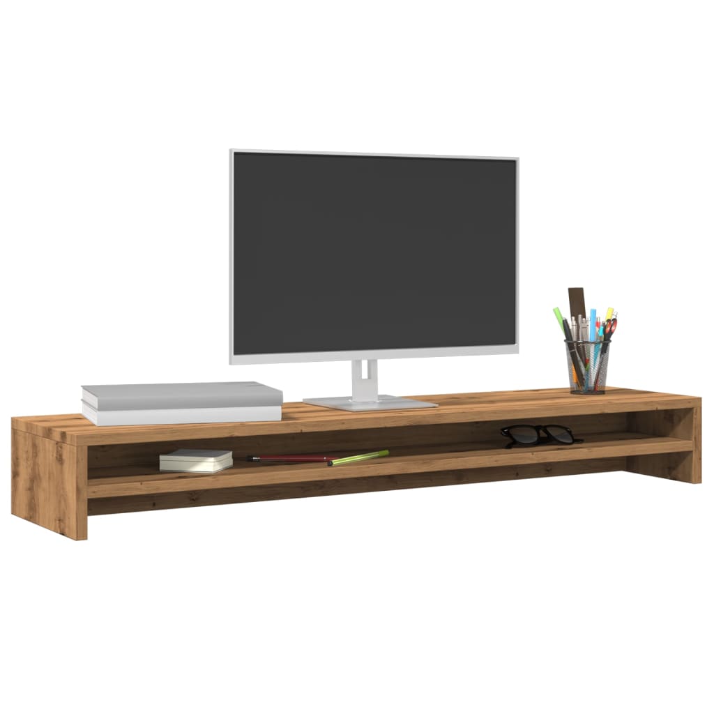 vidaXL Monitorständer Artisan-Eiche 100x24x13 cm Holzwerkstoff