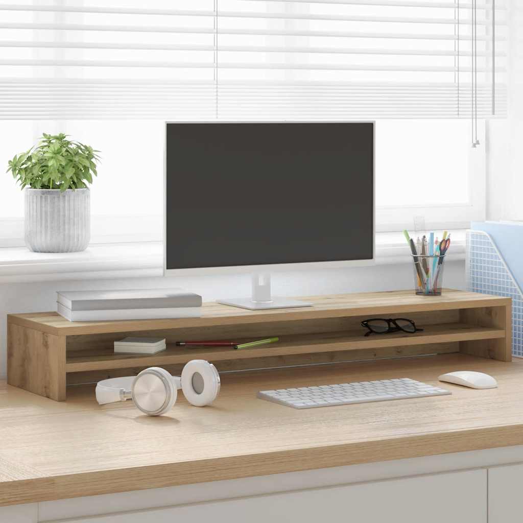 vidaXL Monitorständer Artisan-Eiche 100x24x13 cm Holzwerkstoff