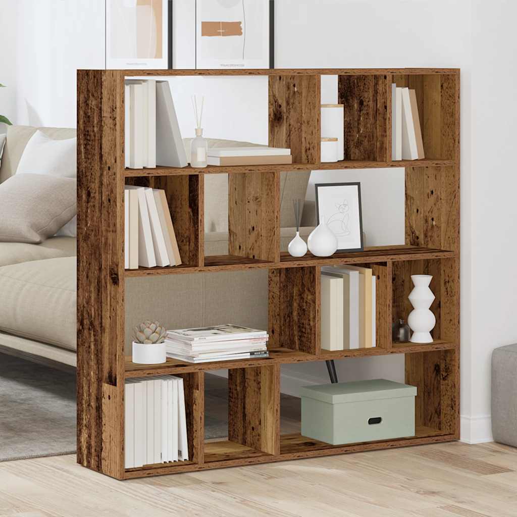 vidaXL Boekenkast/kamerscherm 105x24x102 cm oud houtkleurig