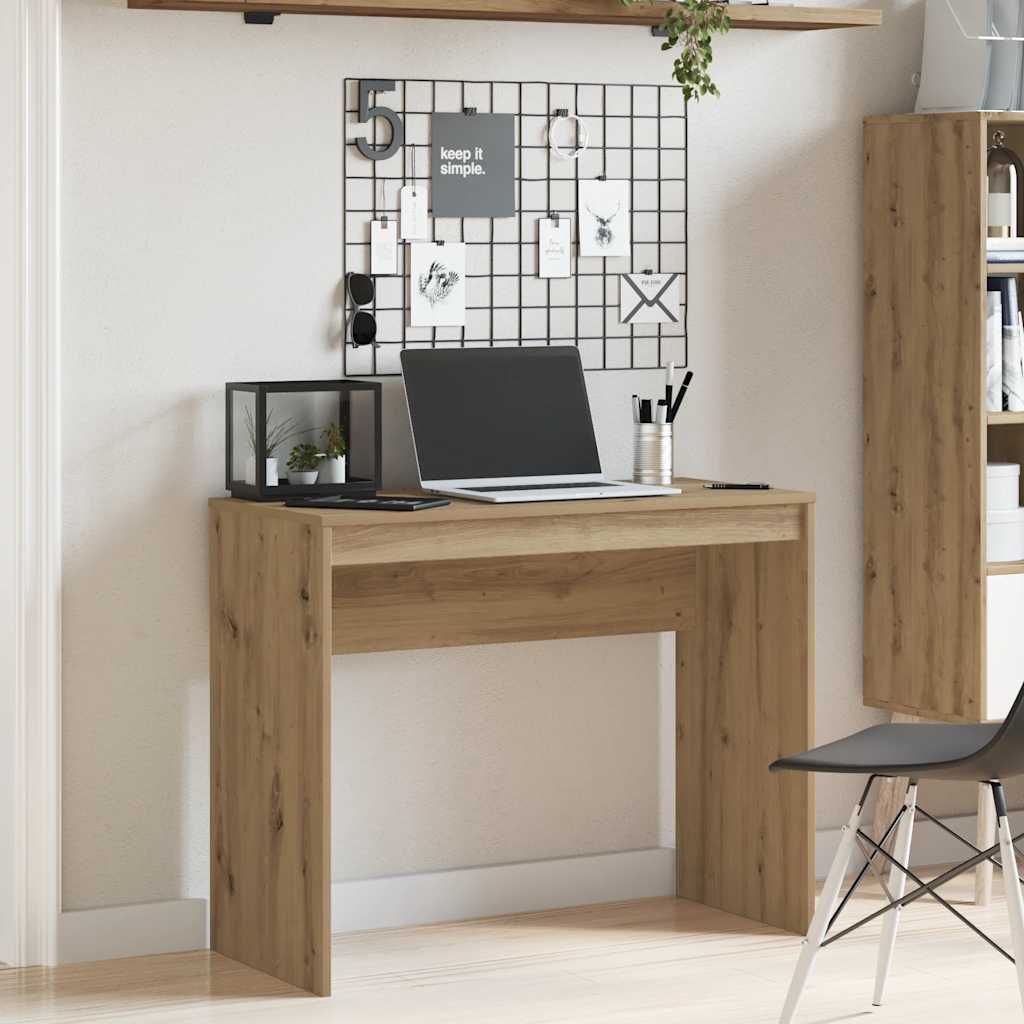 vidaXL Bureau 90x40x72 cm bewerkt hout artisanaal eikenkleur