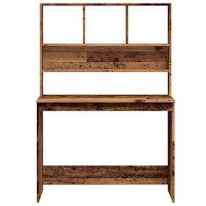 Psací stůl s policemi old wood 102x45x148 cm kompozitní dřevo - obrázek 4