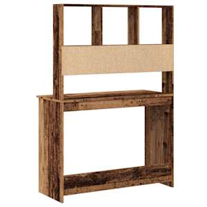 Psací stůl s policemi old wood 102x45x148 cm kompozitní dřevo - obrázek 6