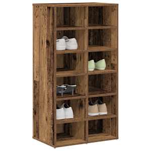 Botník old wood 54 x 34 x 100,5 kompozitní dřevo - obrázek 1