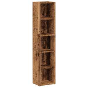 Skříňky na CD 2 ks old wood 21 x 16 x 93,5 cm kompozitní dřevo - obrázek 4