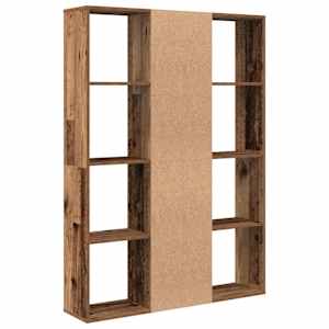 Knihovna/dělicí stěna old wood 100x24x140 cm kompozitní dřevo - obrázek 7