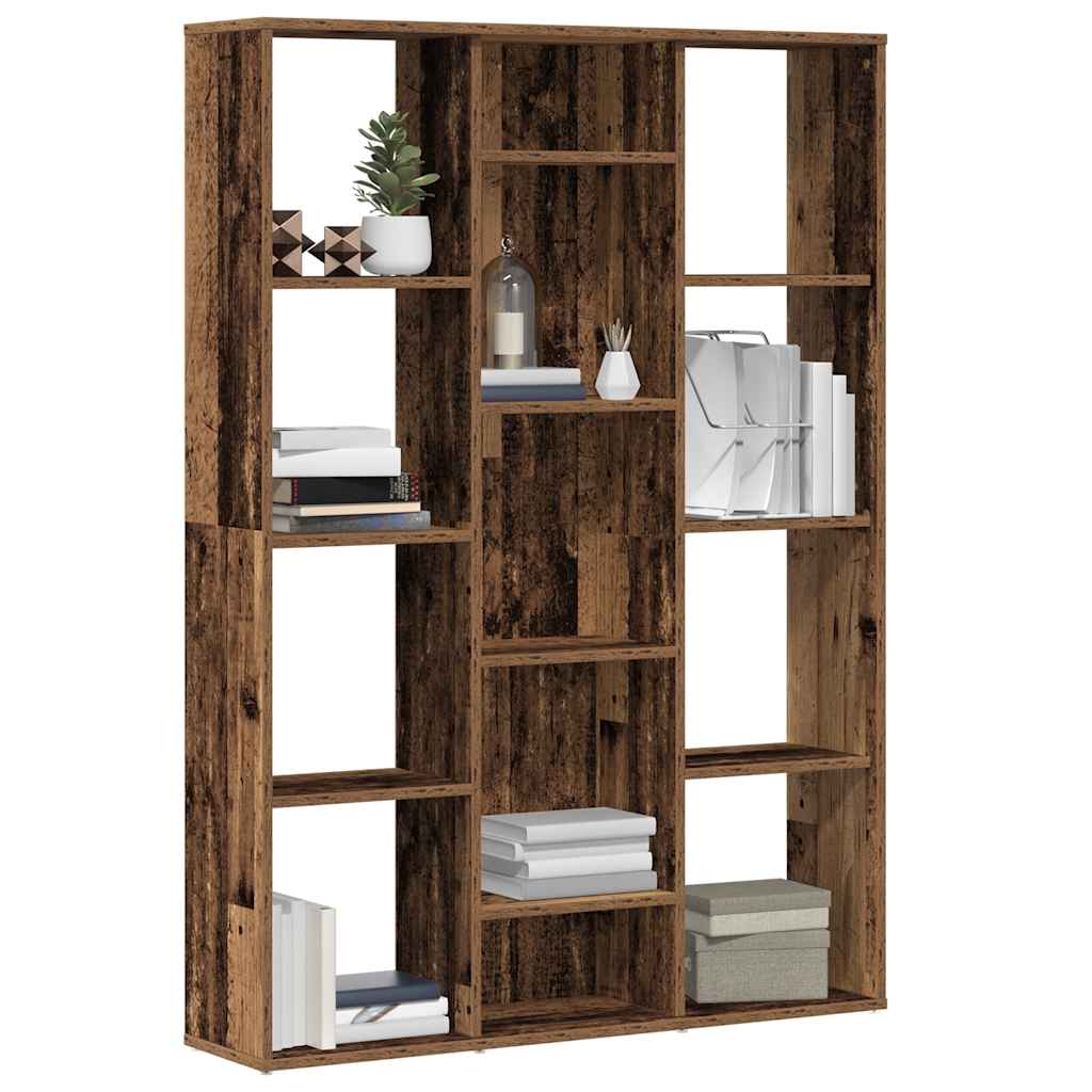 vidaXL Raumteiler/Bücherregal Altholz-Optik 100x24x140cm Holzwerkstoff