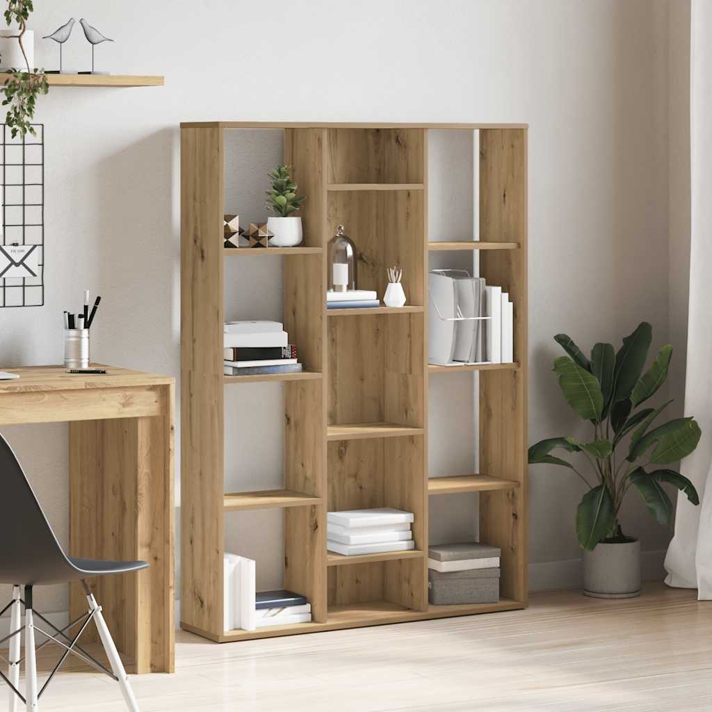 Thumbnail - vidaXL Raumteiler/Bücherregal Artisan-Eiche 100x24x140cm Holzwerkstoff