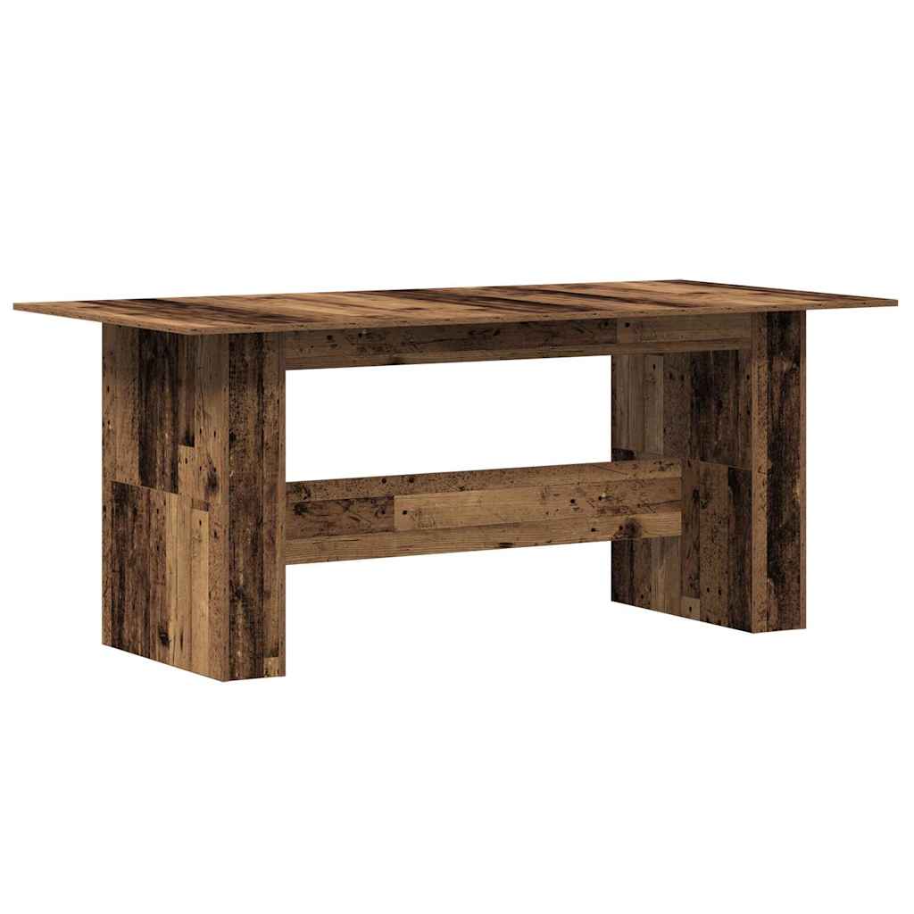 vidaXL Jedilna miza Old Wood 180x90x76 cm Inženirski les